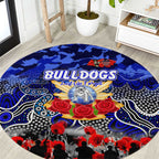 Bulldogs ANZAC Day Round Carpet Australian Army - Lest We Forget