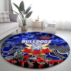 Bulldogs ANZAC Day Round Carpet Australian Army - Lest We Forget