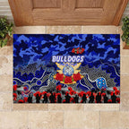 Bulldogs ANZAC Day Rubber Doormat Australian Army - Lest We Forget