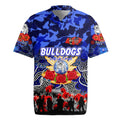 Personalized Bulldogs ANZAC Day Rugby Jersey Australian Army - Lest We Forget