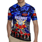 Personalized Bulldogs ANZAC Day Rugby Jersey Australian Army - Lest We Forget