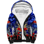 Personalized Bulldogs ANZAC Day Sherpa Hoodie Australian Army - Lest We Forget