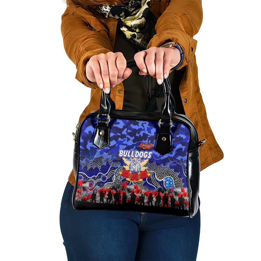 Bulldogs ANZAC Day Shoulder Handbag Australian Army - Lest We Forget
