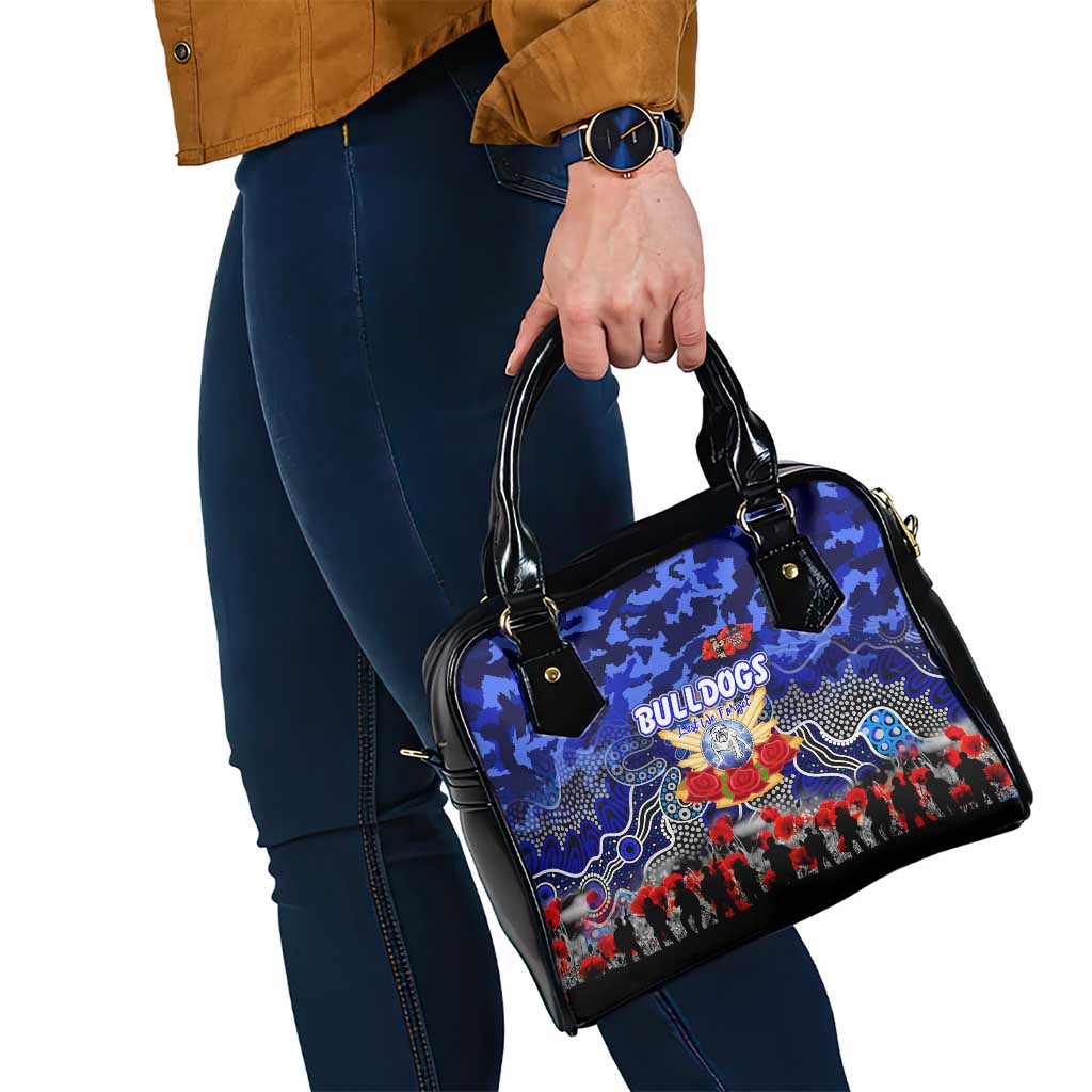 Bulldogs ANZAC Day Shoulder Handbag Australian Army - Lest We Forget