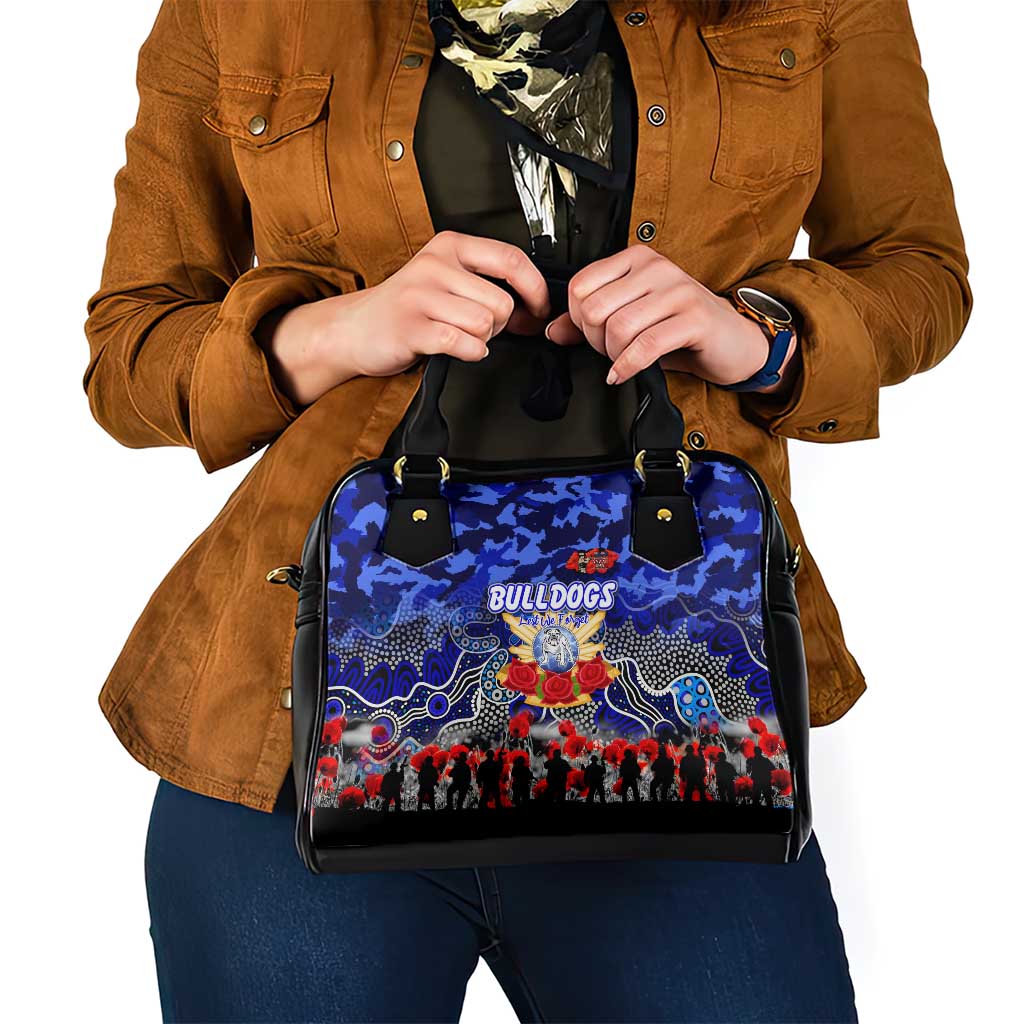 Bulldogs ANZAC Day Shoulder Handbag Australian Army - Lest We Forget
