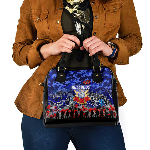 Bulldogs ANZAC Day Shoulder Handbag Australian Army - Lest We Forget