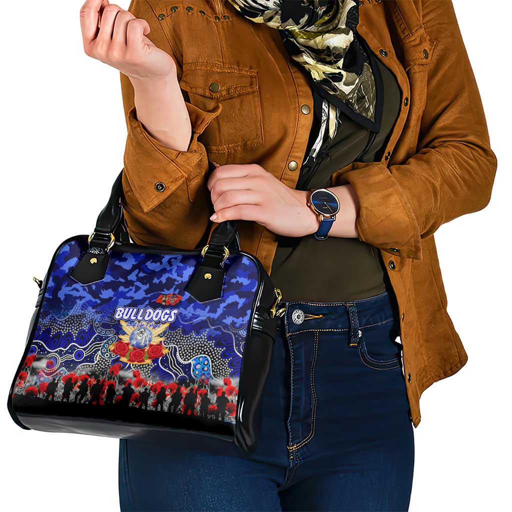 Bulldogs ANZAC Day Shoulder Handbag Australian Army - Lest We Forget