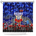 Bulldogs ANZAC Day Shower Curtain Australian Army - Lest We Forget