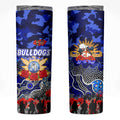 Personalized Bulldogs ANZAC Day Skinny Tumbler Australian Army - Lest We Forget
