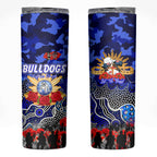Personalized Bulldogs ANZAC Day Skinny Tumbler Australian Army - Lest We Forget