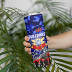 Personalized Bulldogs ANZAC Day Skinny Tumbler Australian Army - Lest We Forget