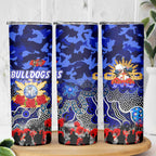 Personalized Bulldogs ANZAC Day Skinny Tumbler Australian Army - Lest We Forget