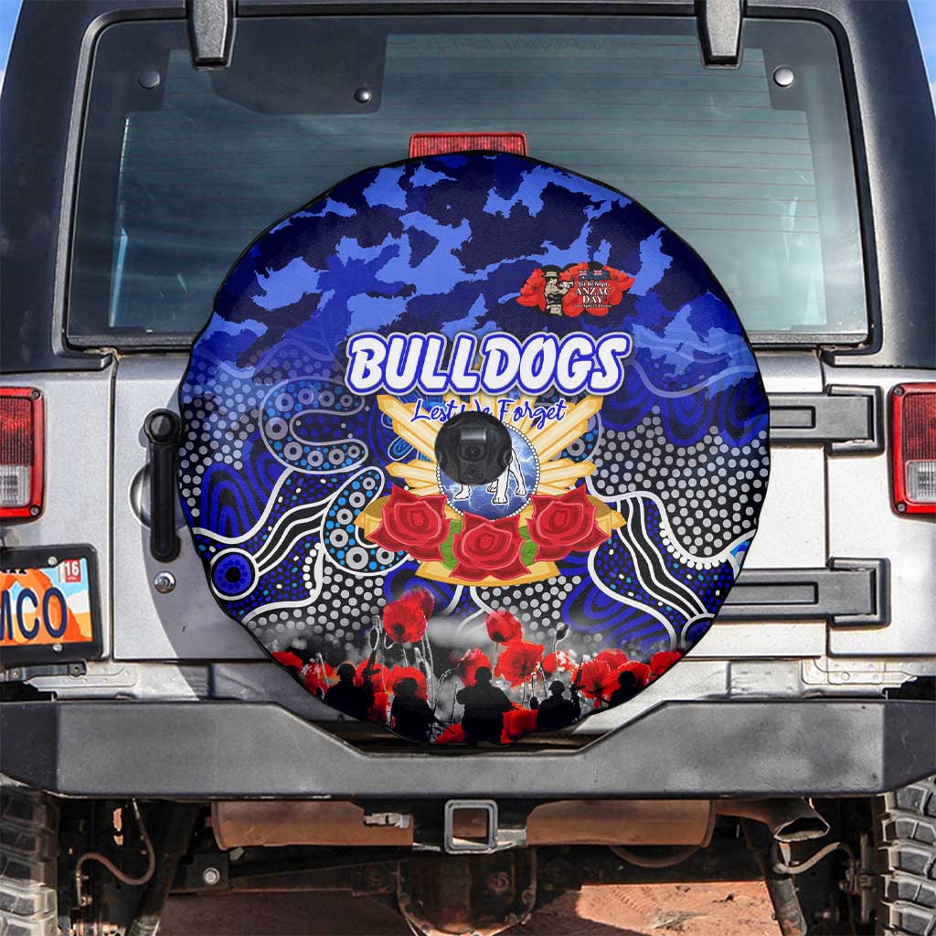 Bulldogs ANZAC Day Spare Tire Cover Australian Army - Lest We Forget