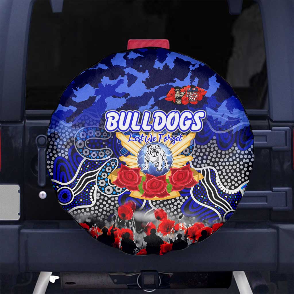 Bulldogs ANZAC Day Spare Tire Cover Australian Army - Lest We Forget