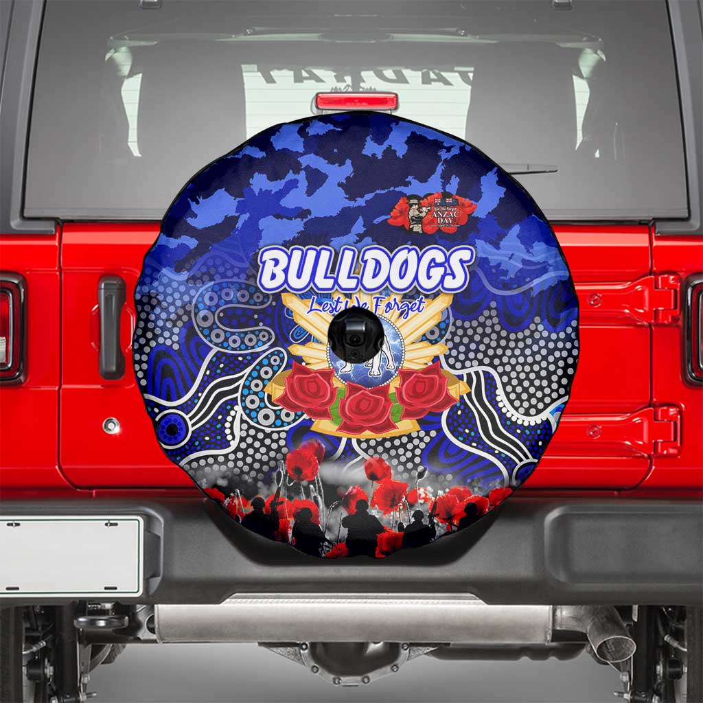 Bulldogs ANZAC Day Spare Tire Cover Australian Army - Lest We Forget