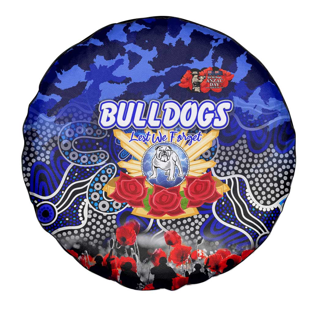 Bulldogs ANZAC Day Spare Tire Cover Australian Army - Lest We Forget