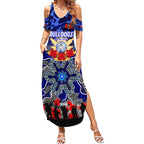 Personalized Bulldogs ANZAC Day Summer Maxi Dress Australian Army - Lest We Forget
