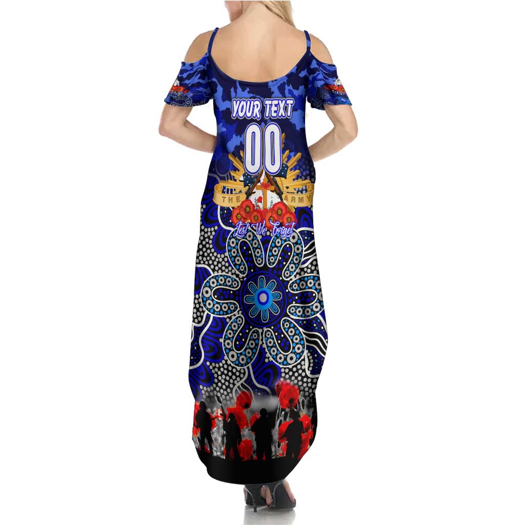 Personalized Bulldogs ANZAC Day Summer Maxi Dress Australian Army - Lest We Forget
