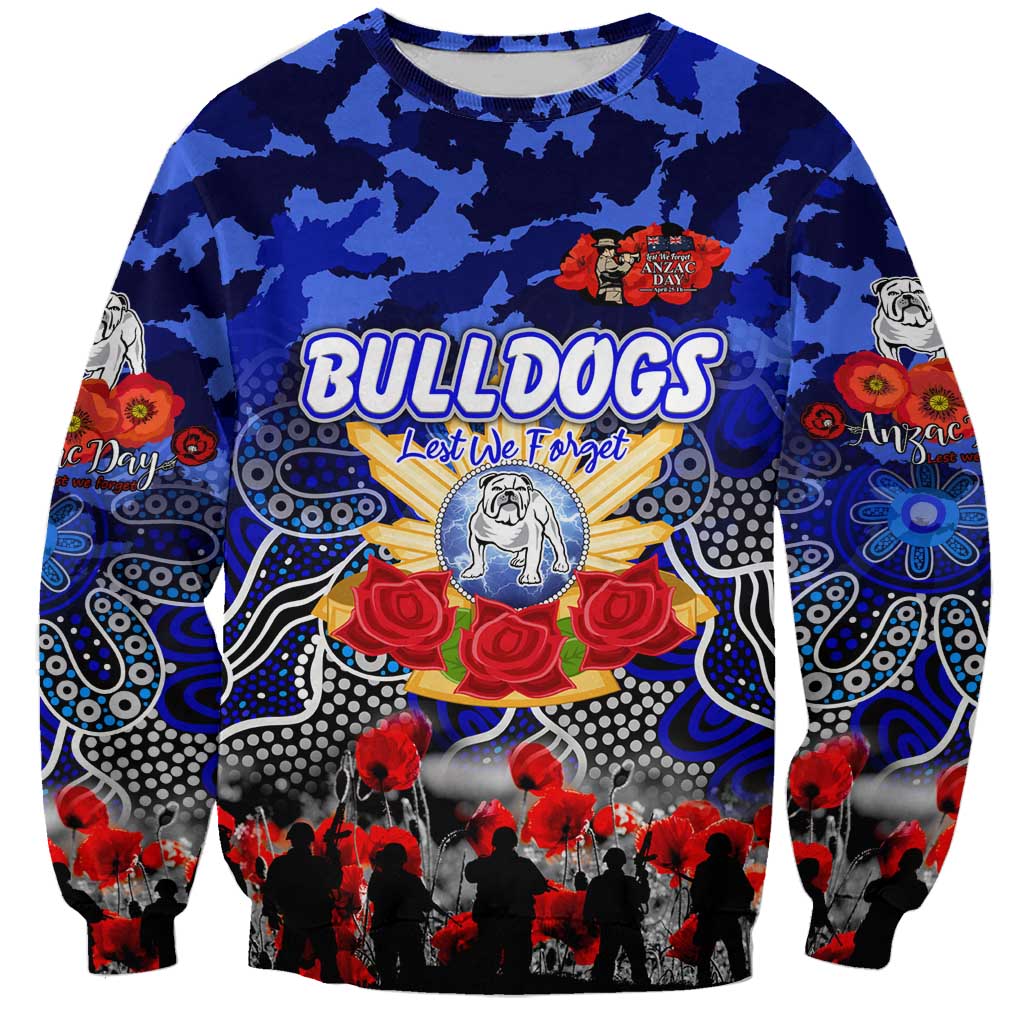 Personalized Bulldogs ANZAC Day Sweatshirt Australian Army - Lest We Forget