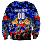 Personalized Bulldogs ANZAC Day Sweatshirt Australian Army - Lest We Forget