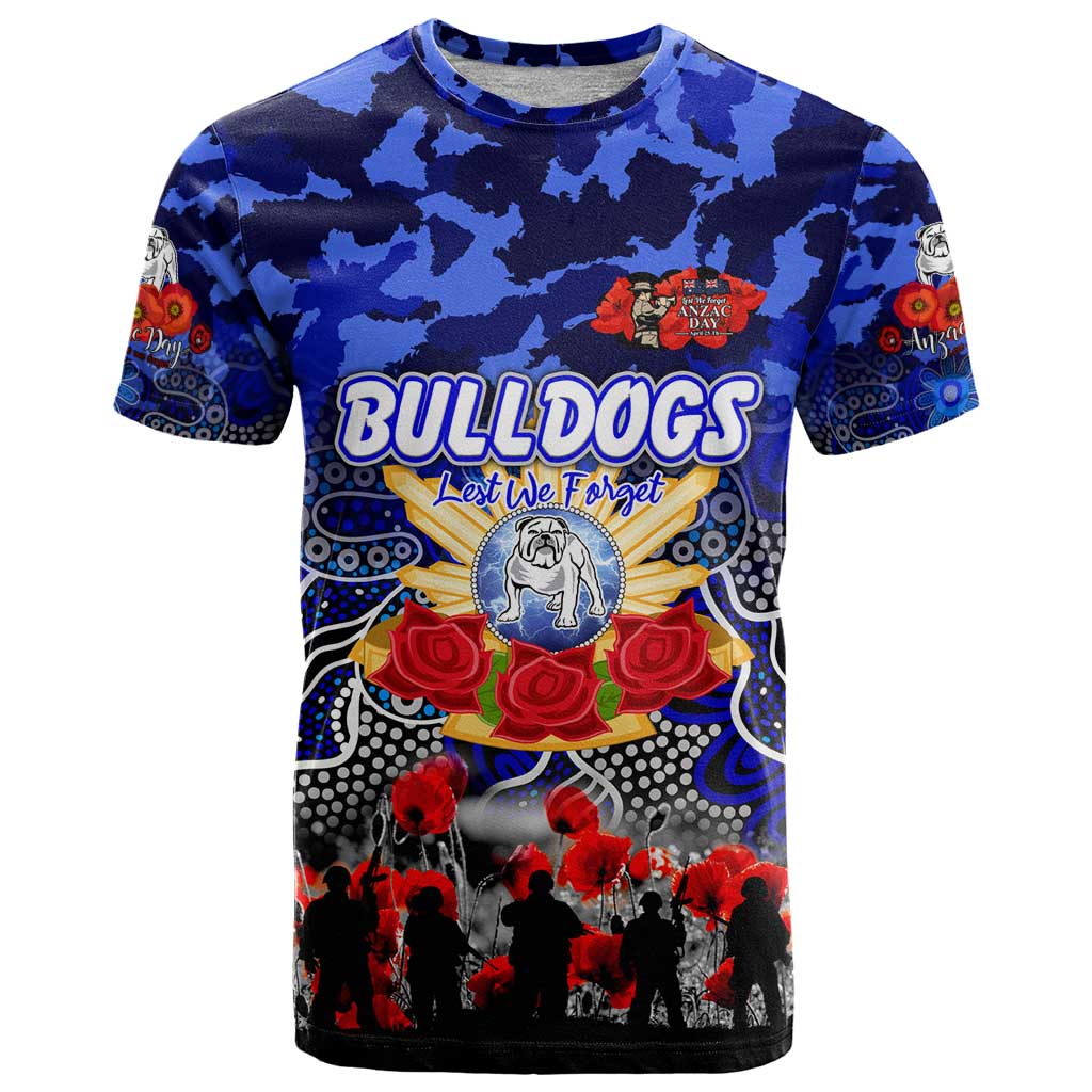 Personalized Bulldogs ANZAC Day T Shirt Australian Army - Lest We Forget
