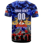 Personalized Bulldogs ANZAC Day T Shirt Australian Army - Lest We Forget