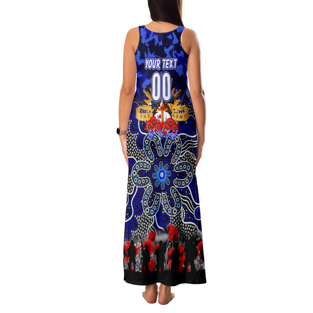 Personalized Bulldogs ANZAC Day Tank Maxi Dress Australian Army - Lest We Forget
