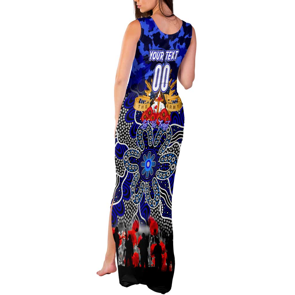 Personalized Bulldogs ANZAC Day Tank Maxi Dress Australian Army - Lest We Forget
