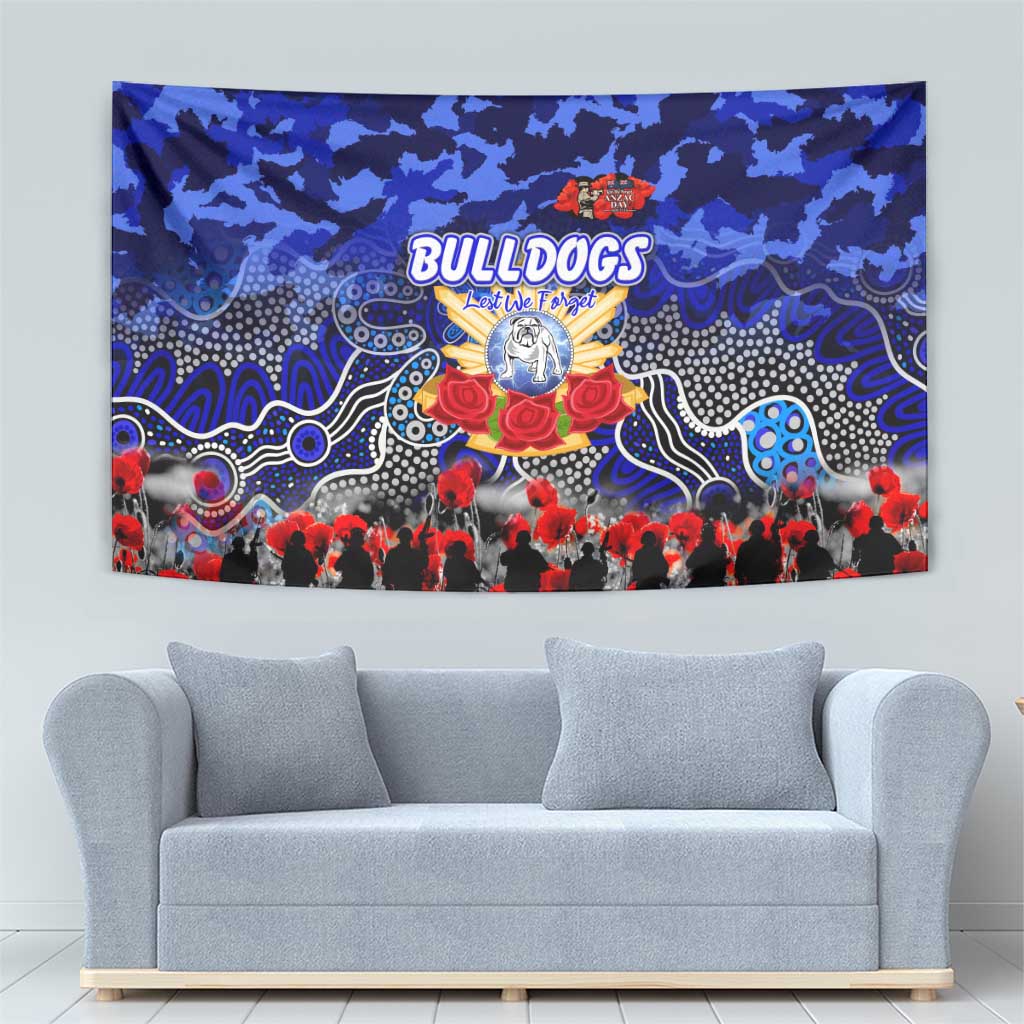 Bulldogs ANZAC Day Tapestry Australian Army - Lest We Forget