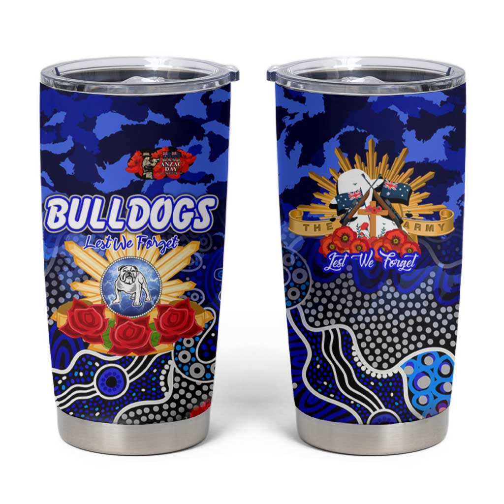 Personalized Bulldogs ANZAC Day Tumbler Cup Australian Army - Lest We Forget