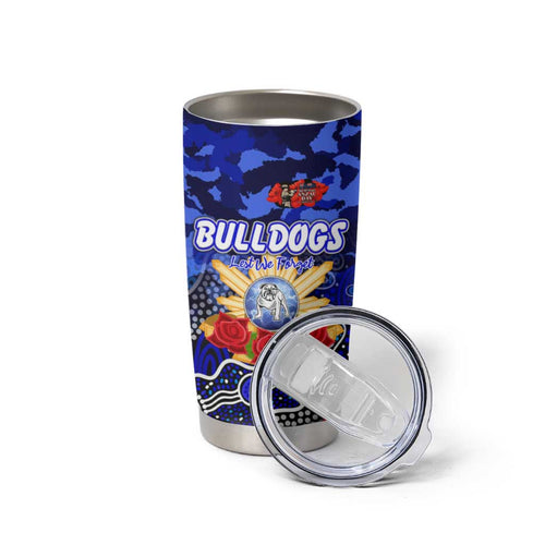 Personalized Bulldogs ANZAC Day Tumbler Cup Australian Army - Lest We Forget