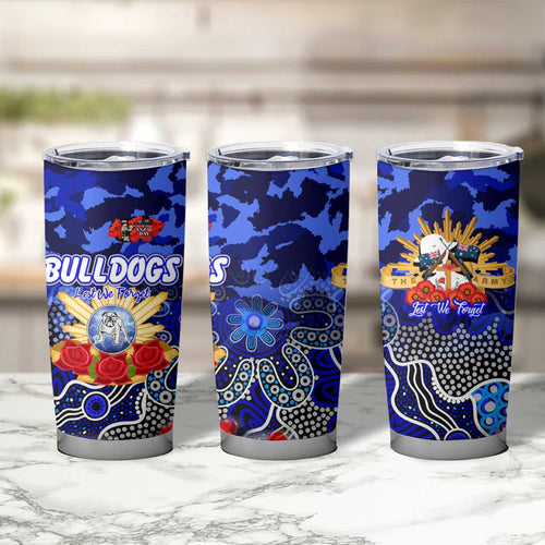 Personalized Bulldogs ANZAC Day Tumbler Cup Australian Army - Lest We Forget