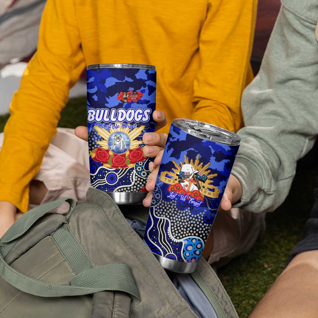 Personalized Bulldogs ANZAC Day Tumbler Cup Australian Army - Lest We Forget