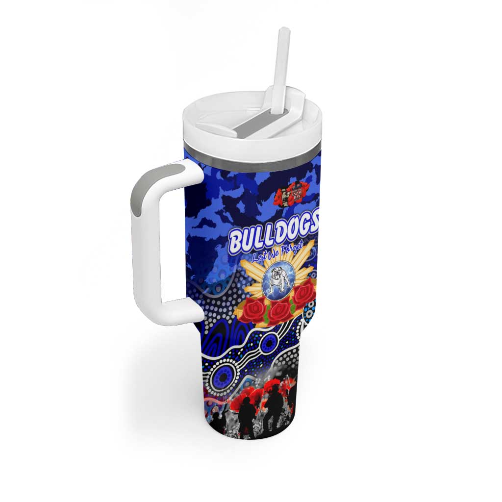Personalized Bulldogs ANZAC Day Tumbler With Handle Australian Army - Lest We Forget