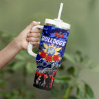 Personalized Bulldogs ANZAC Day Tumbler With Handle Australian Army - Lest We Forget
