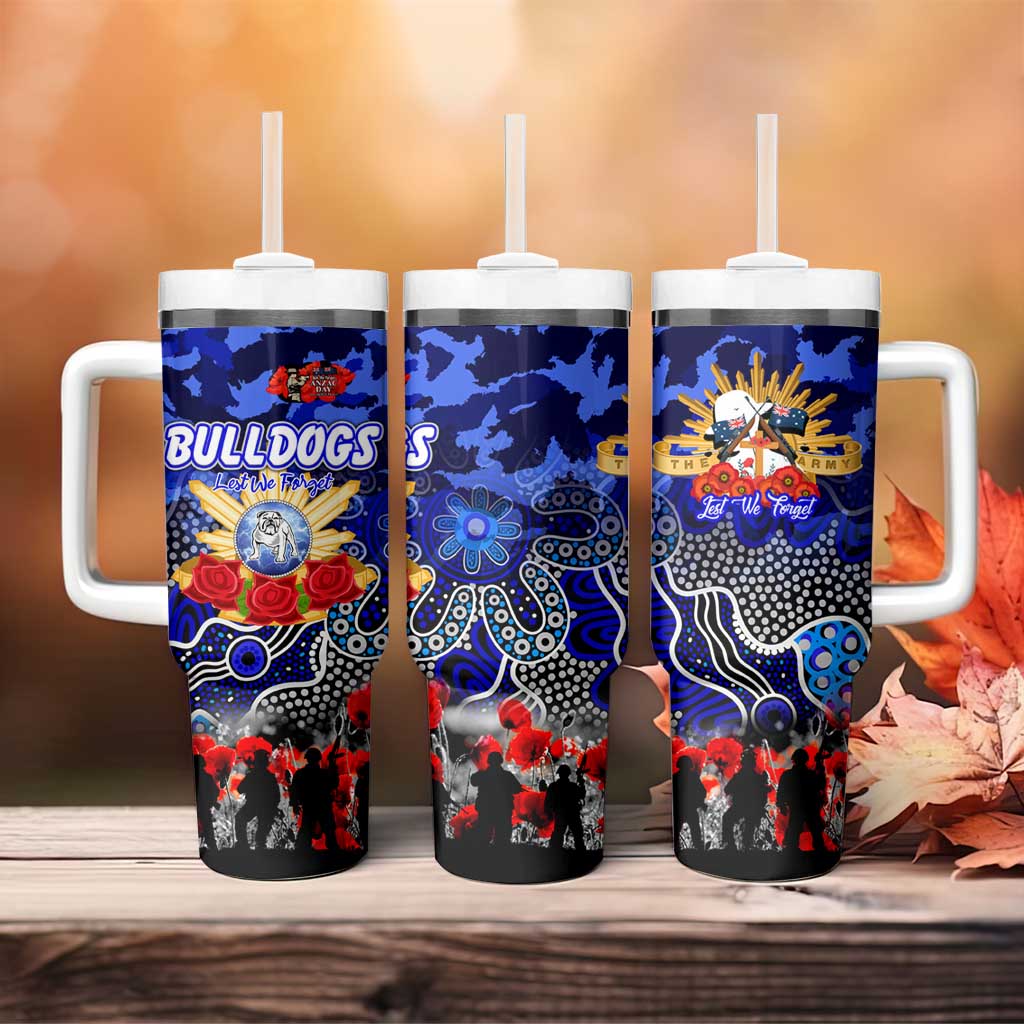 Personalized Bulldogs ANZAC Day Tumbler With Handle Australian Army - Lest We Forget