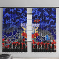 Bulldogs ANZAC Day Window Curtain Australian Army - Lest We Forget