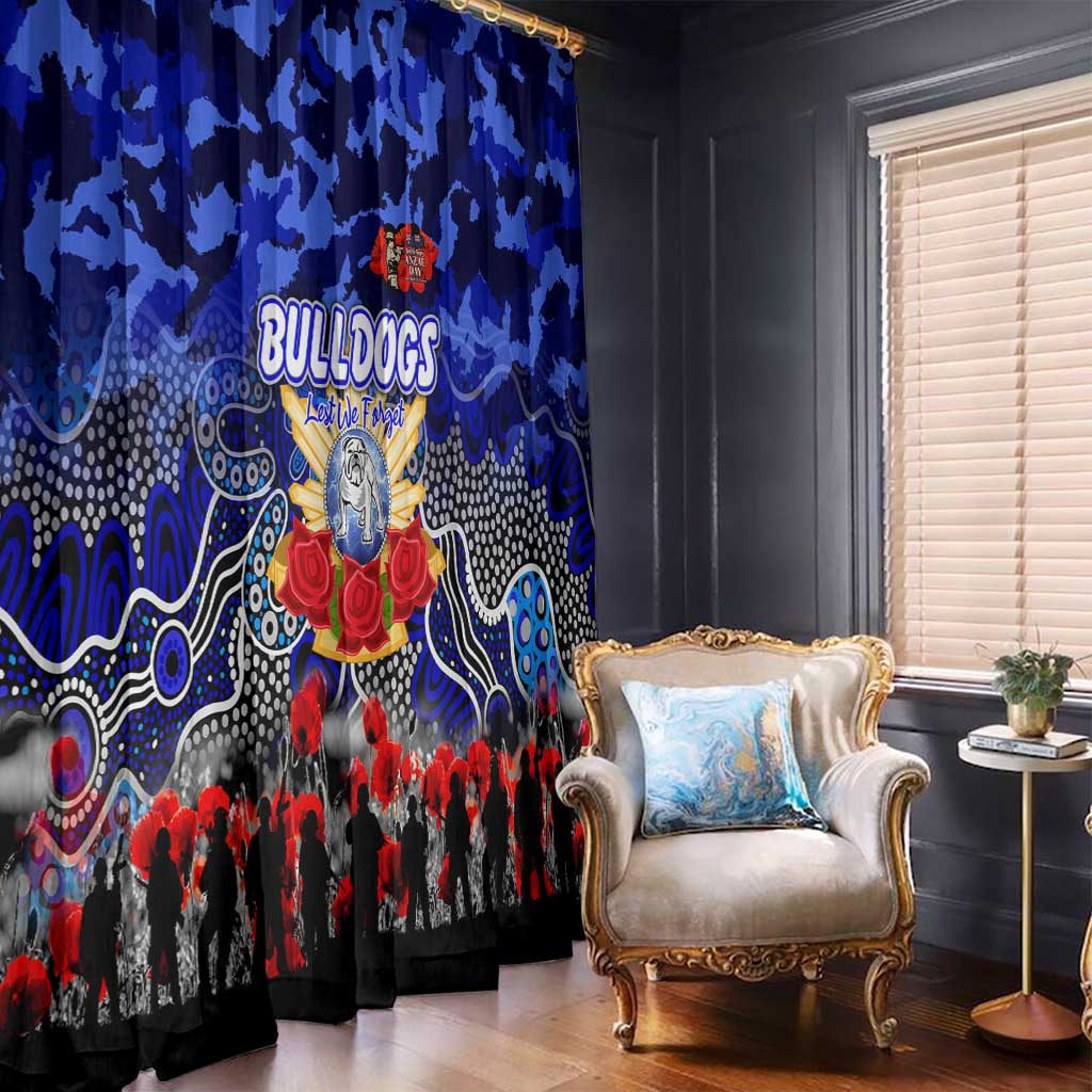 Bulldogs ANZAC Day Window Curtain Australian Army - Lest We Forget