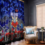 Bulldogs ANZAC Day Window Curtain Australian Army - Lest We Forget