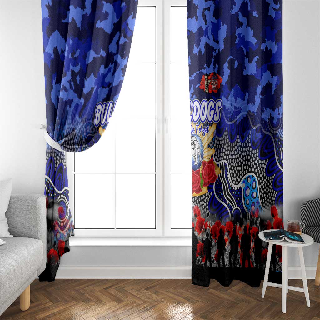 Bulldogs ANZAC Day Window Curtain Australian Army - Lest We Forget