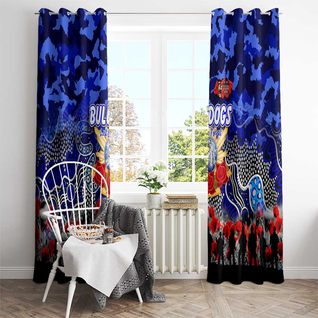 Bulldogs ANZAC Day Window Curtain Australian Army - Lest We Forget