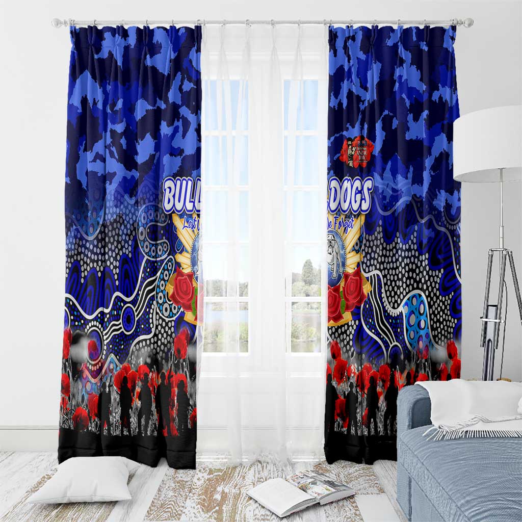 Bulldogs ANZAC Day Window Curtain Australian Army - Lest We Forget