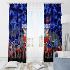 Bulldogs ANZAC Day Window Curtain Australian Army - Lest We Forget