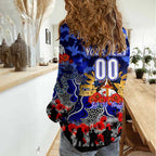 Personalized Bulldogs ANZAC Day Women Casual Shirt Australian Army - Lest We Forget