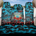 Sharks ANZAC Day Back Car Seat Cover Australian Army - Lest We Forget