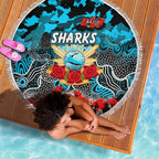 Sharks ANZAC Day Beach Blanket Australian Army - Lest We Forget