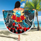 Sharks ANZAC Day Beach Blanket Australian Army - Lest We Forget
