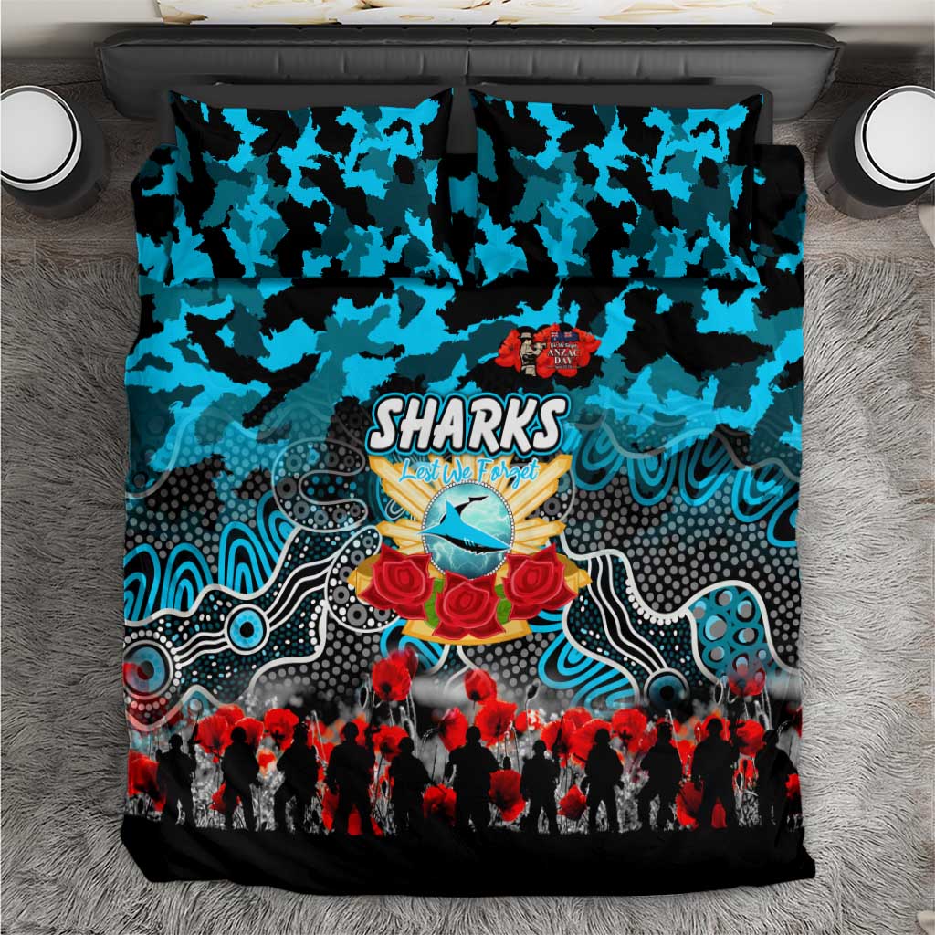 Sharks ANZAC Day Bedding Set Australian Army - Lest We Forget