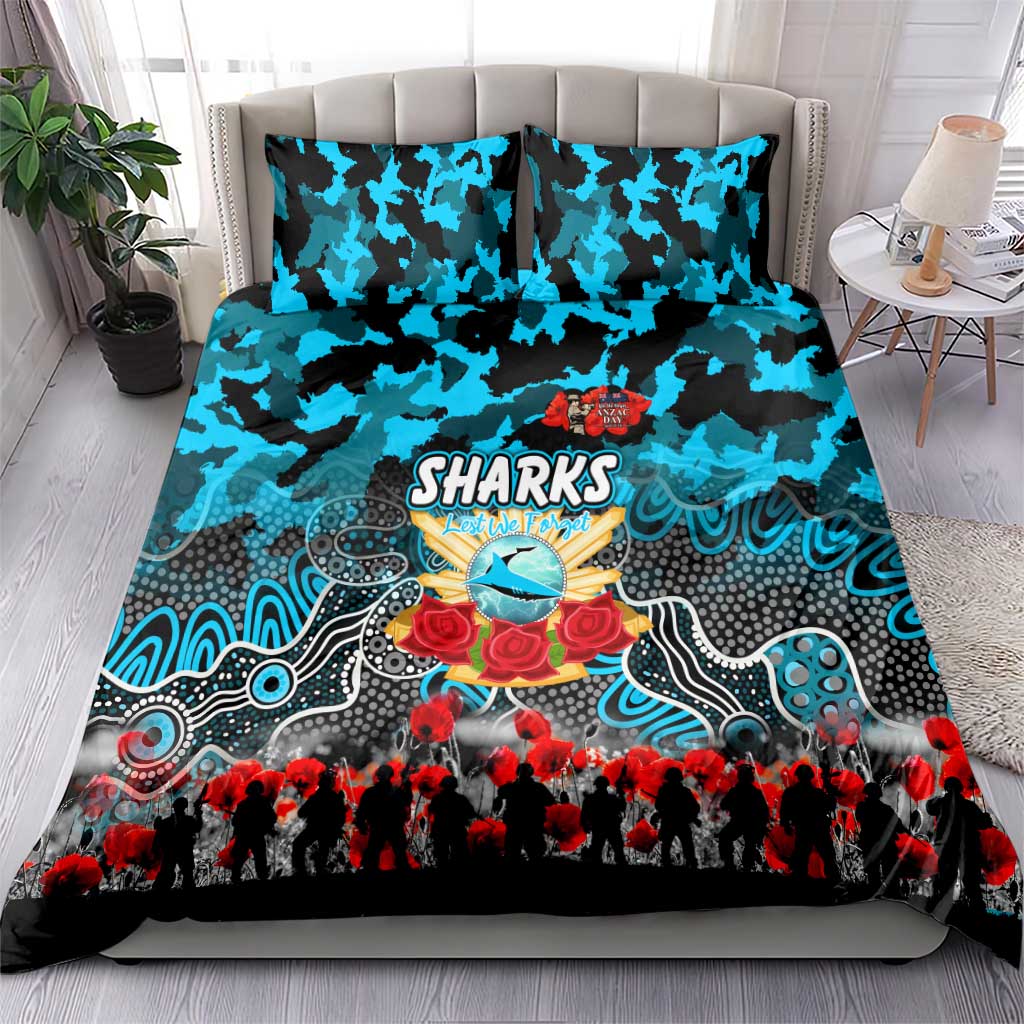 Sharks ANZAC Day Bedding Set Australian Army - Lest We Forget