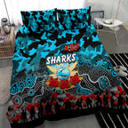 Sharks ANZAC Day Bedding Set Australian Army - Lest We Forget